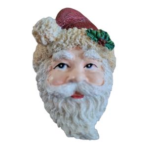 Vtg '95 Old World Christmas Holiday "Smiling Santa" Brooch Pin